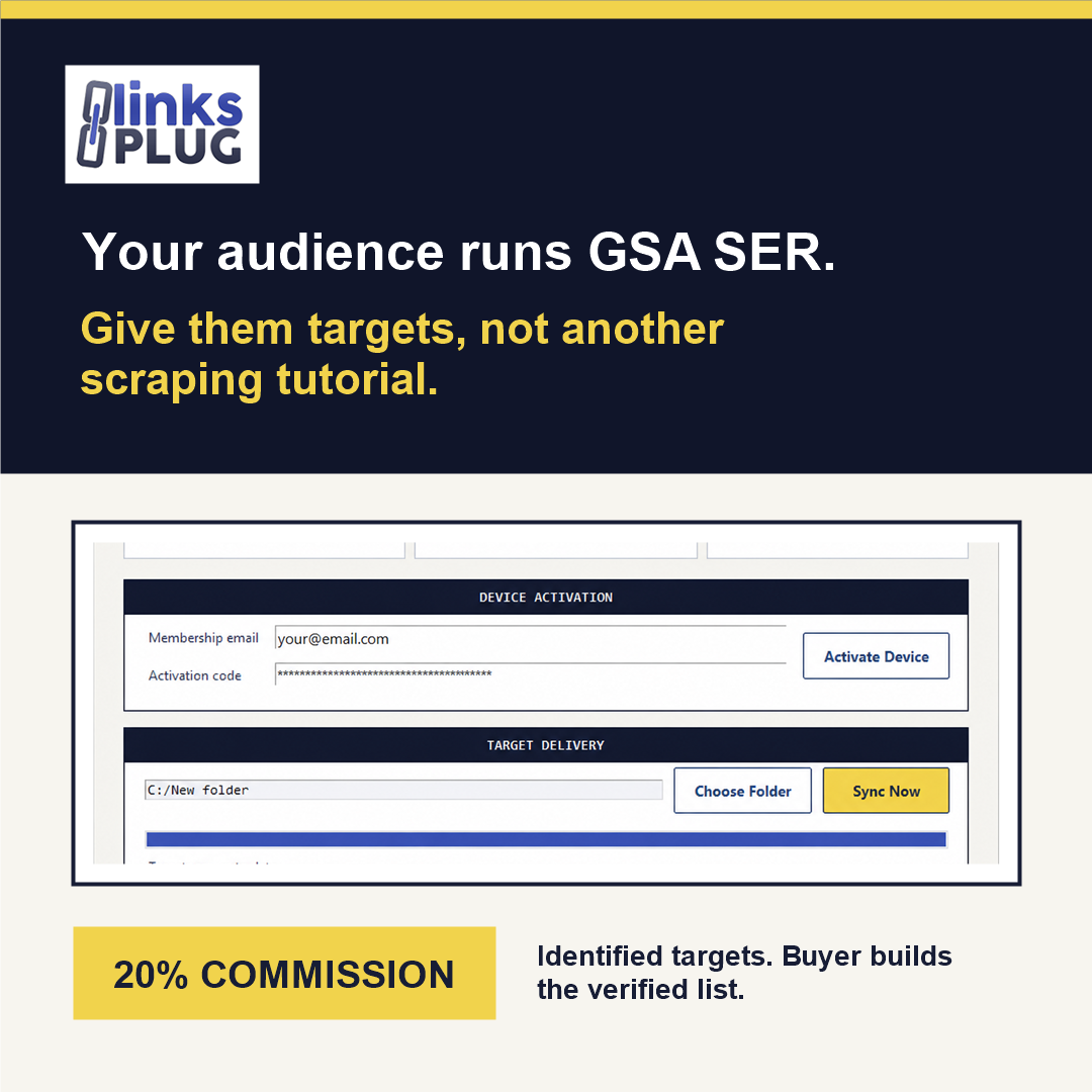 LinksPlug square affiliate creative